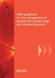 WHO guidelines for the management of postpartum ... - libdoc.who.int