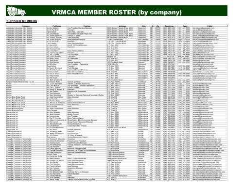 VRMCA Membership7 - Virginia Ready-Mixed Concrete Association