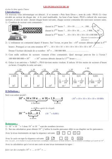 Chap 21 puissance de 10