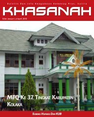 Majalah Khasanah Edisi 3 Tahun 2010 - Kemenag Sultra
