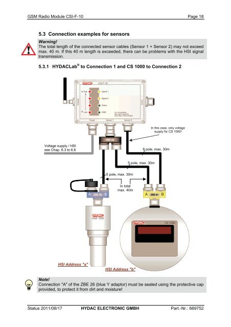 CSI-F-10 User manual - Hydac