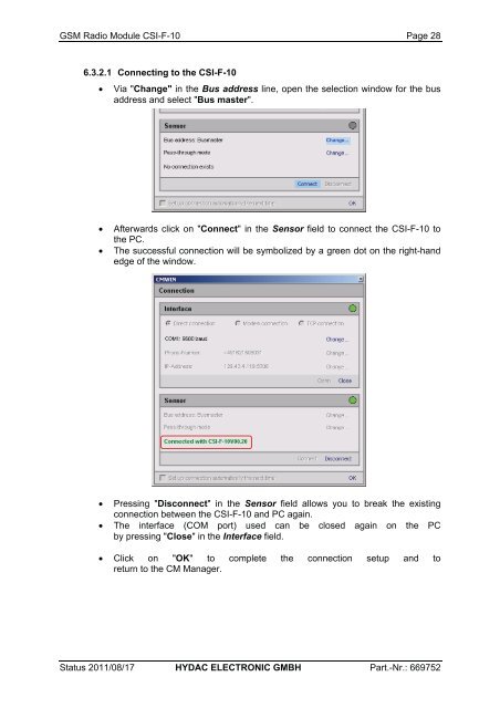 CSI-F-10 User manual - Hydac