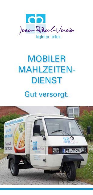 Flyer Mobiler Mahlzeitendienst - Jean-Paul-Verein Bayreuth