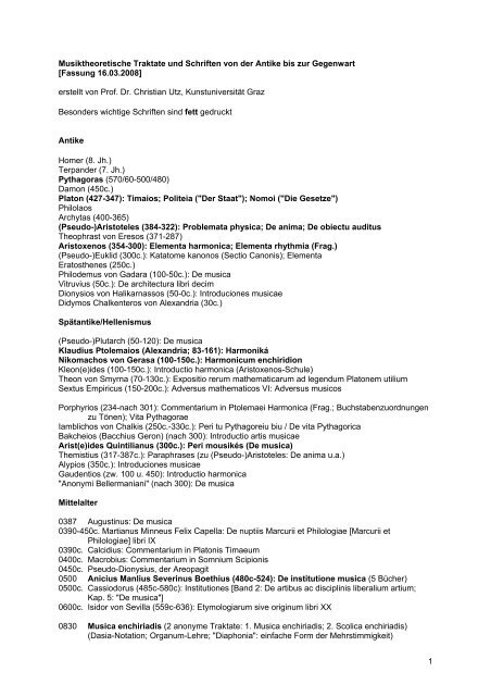 MusiktheoretischeTraktateundSchriften.pdf - Musiktheorie ...