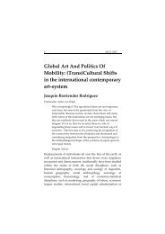 Global Art And Politics Of Mobility: (Trans)Cultural Shifts in the ...
