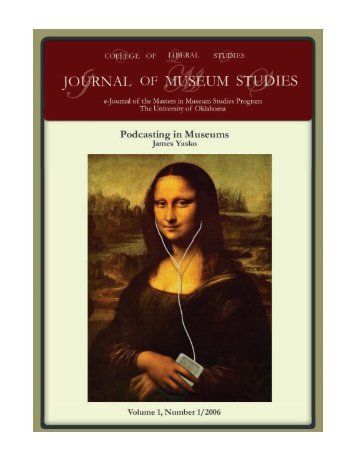 CLS Journal of Museum Studies, Vol. 1, No. 1. (2006)