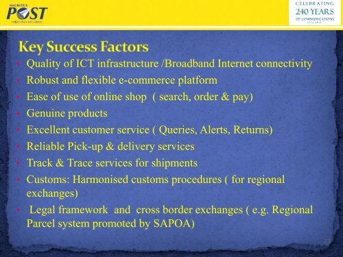 e-Commerce Strategy for the Mauritius Post Ltd - ICTA