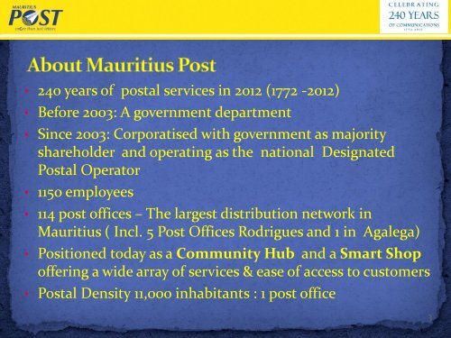 e-Commerce Strategy for the Mauritius Post Ltd - ICTA