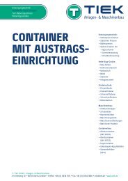 Container mit Austragseinrichtung für - Tiek