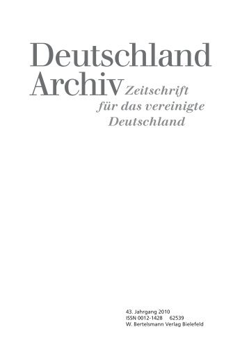 Deutschland Archiv - W. Bertelsmann Verlag