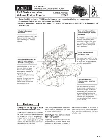 PVS Series Variable Volume Piston Pumps - Applied Hydraulic ...