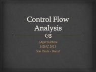 Control Flow Analysis - H2HC