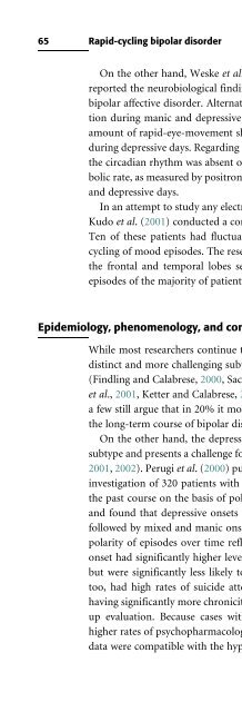 Bipolar Disorders: Mixed States, Rapid-Cycling, and Atypical Forms