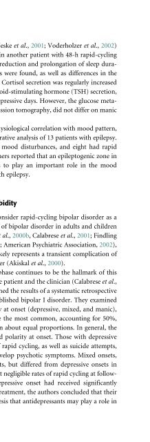 Bipolar Disorders: Mixed States, Rapid-Cycling, and Atypical Forms