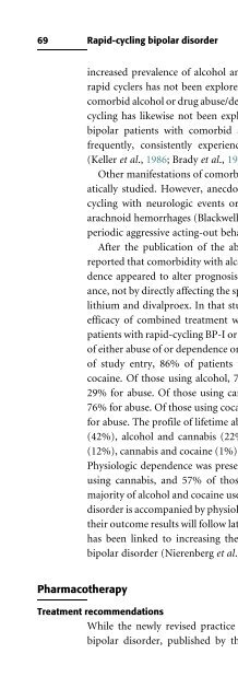 Bipolar Disorders: Mixed States, Rapid-Cycling, and Atypical Forms