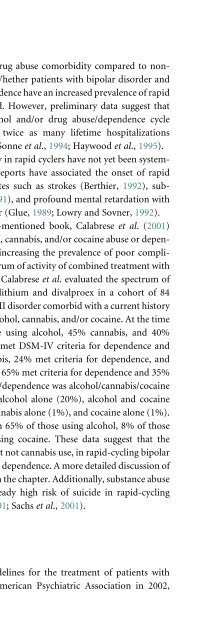 Bipolar Disorders: Mixed States, Rapid-Cycling, and Atypical Forms