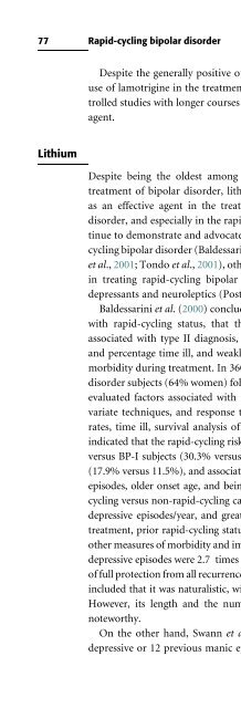 Bipolar Disorders: Mixed States, Rapid-Cycling, and Atypical Forms