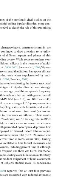 Bipolar Disorders: Mixed States, Rapid-Cycling, and Atypical Forms