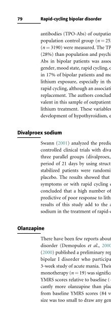 Bipolar Disorders: Mixed States, Rapid-Cycling, and Atypical Forms