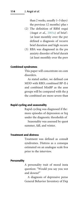 Bipolar Disorders: Mixed States, Rapid-Cycling, and Atypical Forms