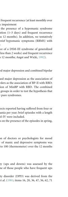 Bipolar Disorders: Mixed States, Rapid-Cycling, and Atypical Forms