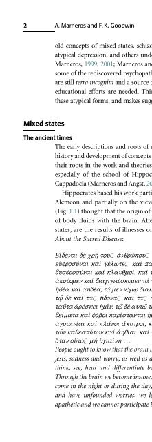 Bipolar Disorders: Mixed States, Rapid-Cycling, and Atypical Forms