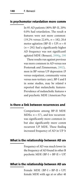 Bipolar Disorders: Mixed States, Rapid-Cycling, and Atypical Forms