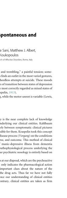 Bipolar Disorders: Mixed States, Rapid-Cycling, and Atypical Forms