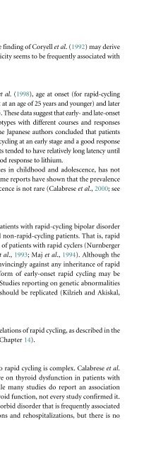 Bipolar Disorders: Mixed States, Rapid-Cycling, and Atypical Forms