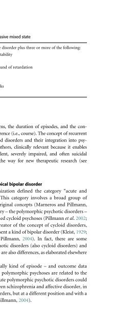 Bipolar Disorders: Mixed States, Rapid-Cycling, and Atypical Forms