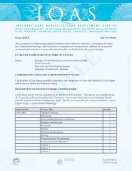 Sample IQAS Specialized Assessment Certificate - July 2010