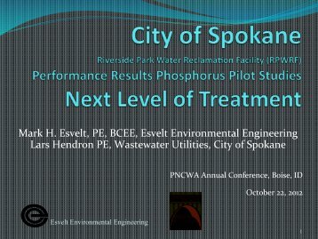 Application of the Results - Spokane RPWRF Low-P Pilot ... - pncwa