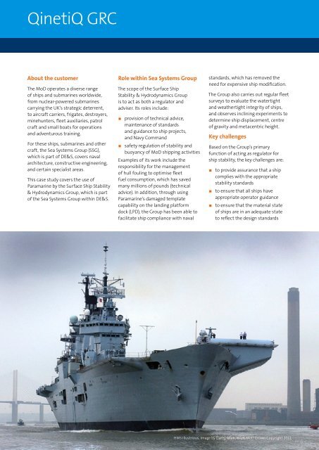 BAE Systems uses Paramarine software in the ... - QinetiQ GRC