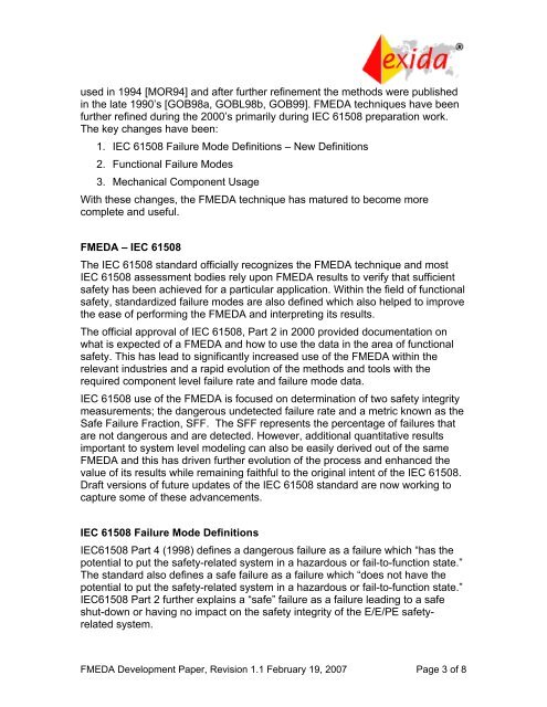 FMEDA â Accurate Product Failure Metrics - Exida