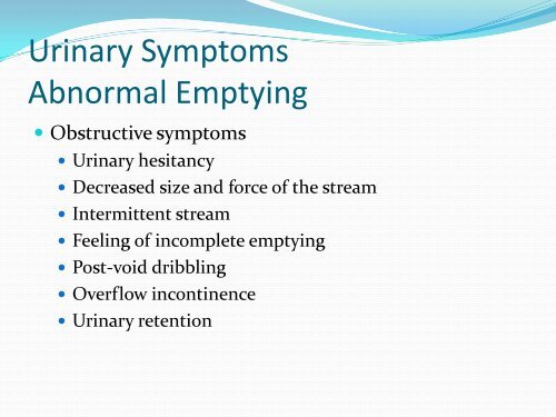 Urinary Disorders in elderly Women