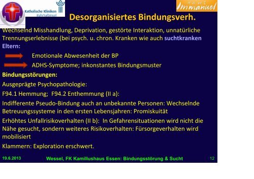 BindungsstÃ¶rung & Sucht - Fachklinik - Haus Immanuel