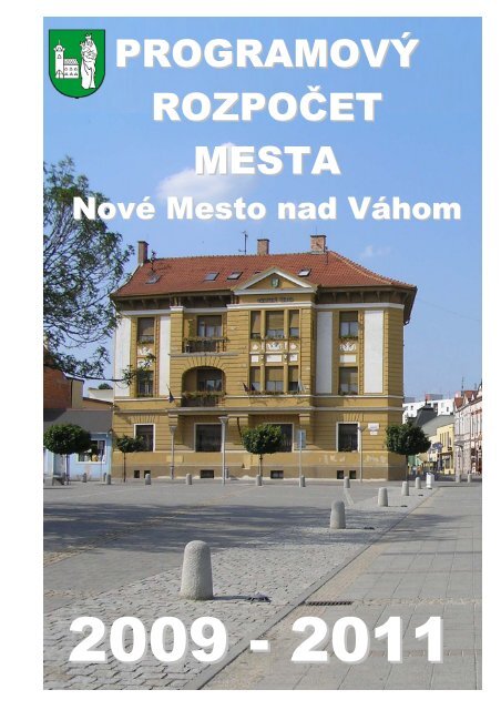 ProgramovÃ½ rozpoÄet mesta na rok 2009 - NovÃ© Mesto nad VÃ¡hom