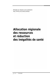 Allocation régionale des ressources et réduction des inégalités de ...