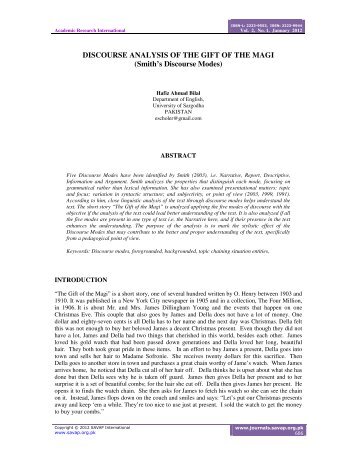 DISCOURSE ANALYSIS OF THE GIFT OF THE MAGI (Smith's ...