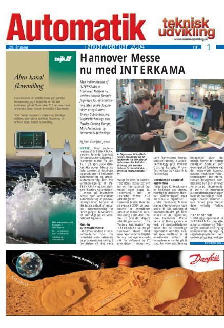 Hannover Messe nu med INTERKAMA - Teknik og Viden