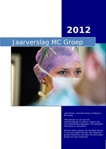 Jaardocument 2012 - MC Groep