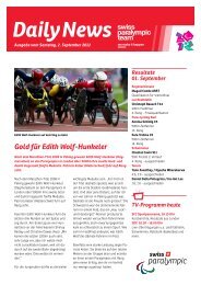 Daily News - Swiss paralympic committee