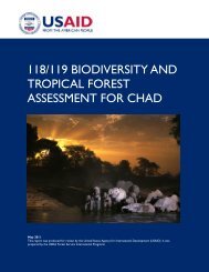 118/119 biodiversity and tropical forest assessment for chad