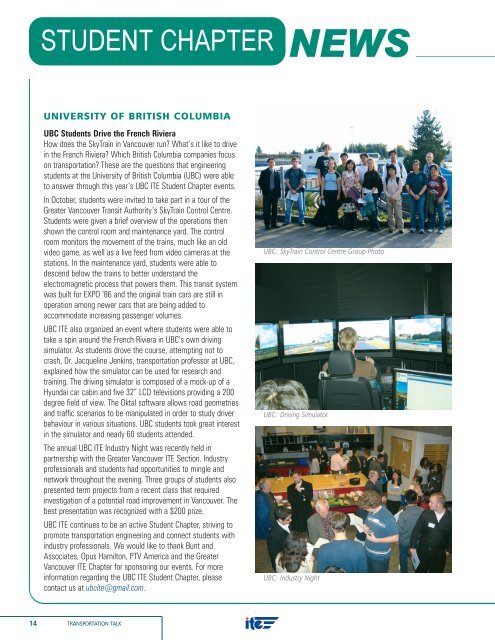 Spring 2008 - Canadian Institute of Transportation Engineers