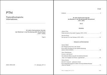 Gesamtausgabe 2011-2 - Pastoraltheologische Informationen