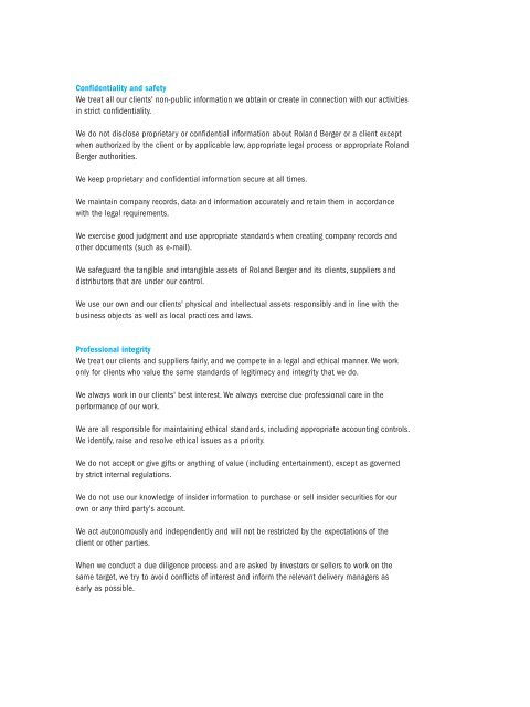 Code of Conduct - Roland Berger