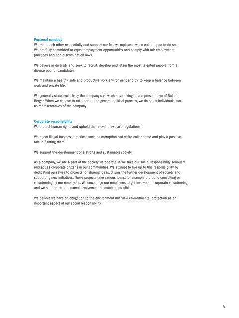 Code of Conduct - Roland Berger