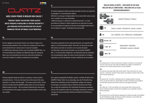 adjusting look pedals