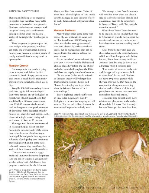 View Article - Arkansas Game and Fish Commission