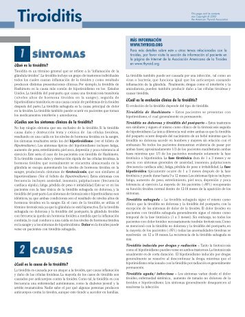 El folleto de Tiroiditis - American Thyroid Association